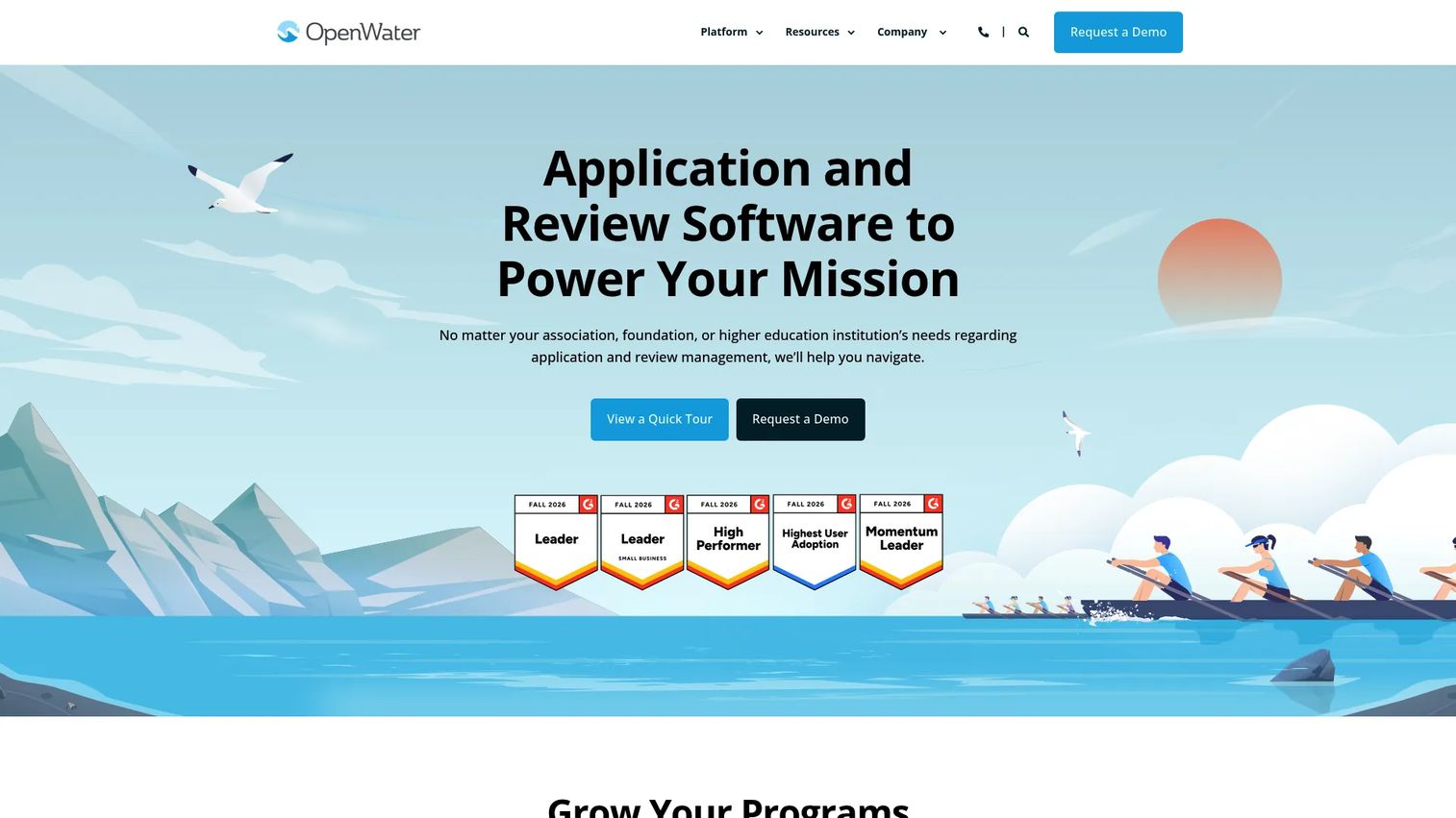 OpenWater Application and Review Cloud application and review workflow