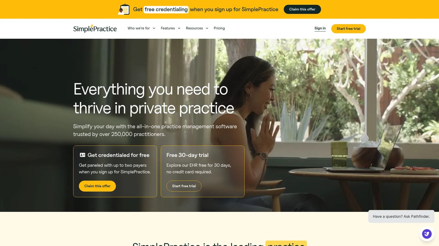 SimplePractice practice management and patient portal
