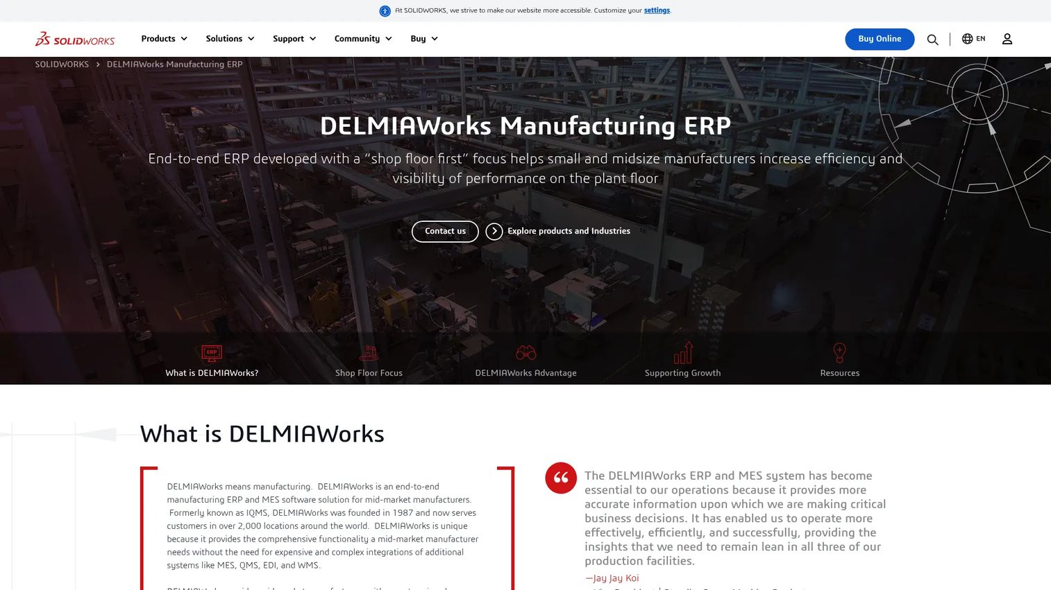 DELMIAWorks homepage screenshot