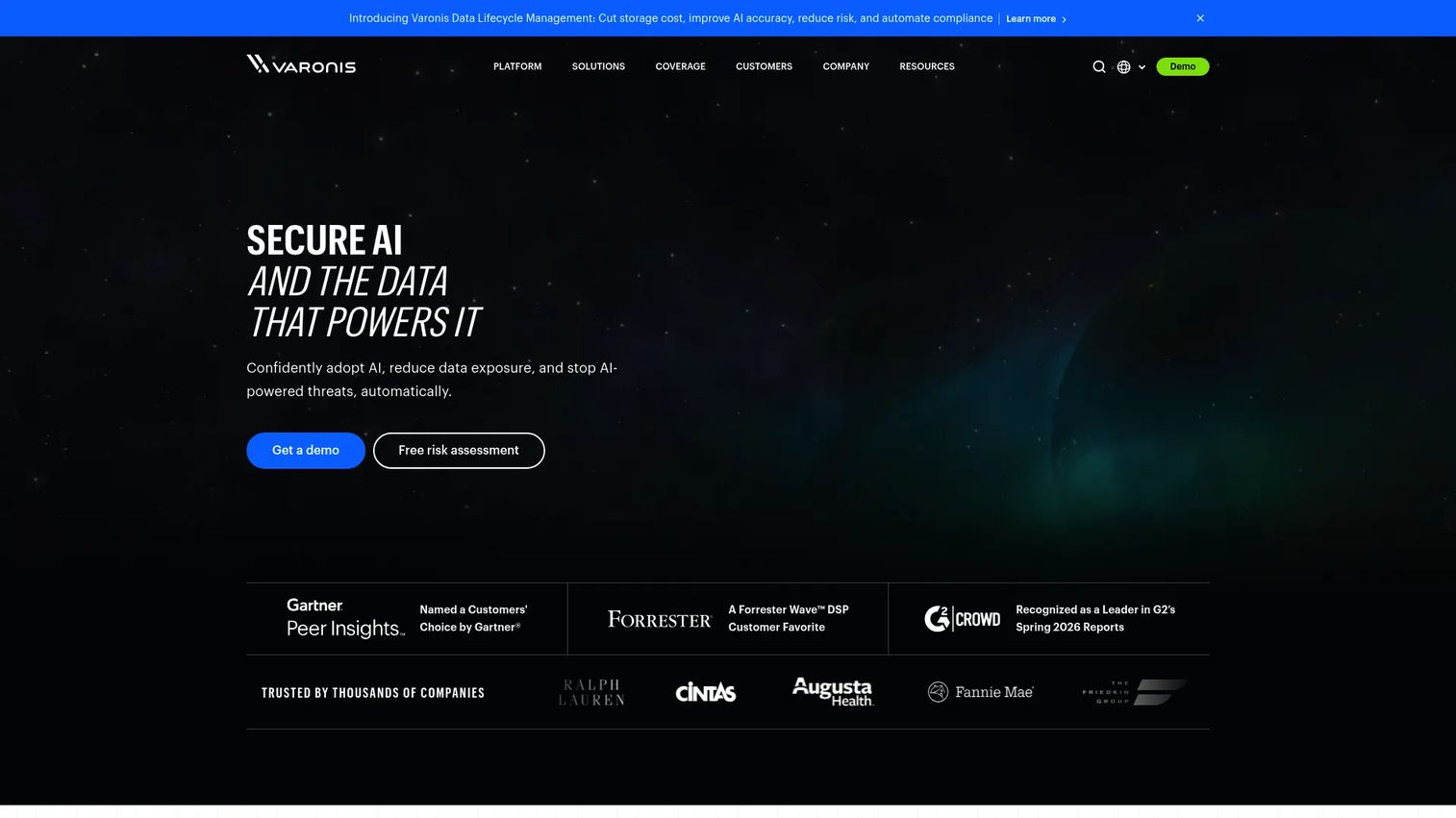 Varonis Data Security permissions and activity dashboard