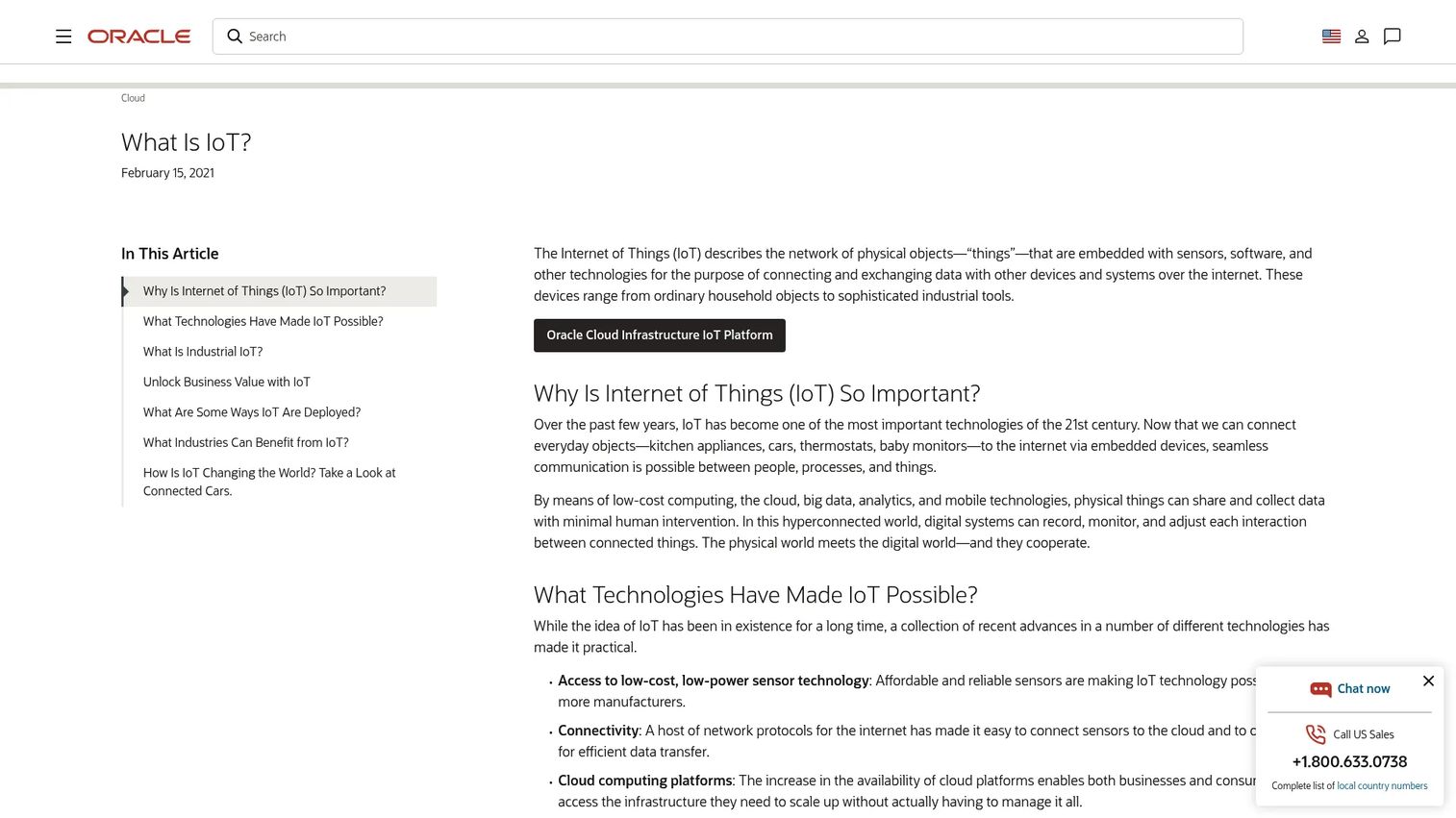 Oracle IoT Cloud Service analytics interface