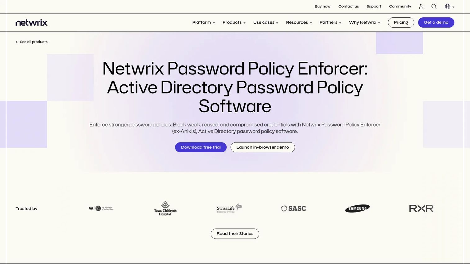 Netwrix Password Policy Enforcer rule settings for Active Directory