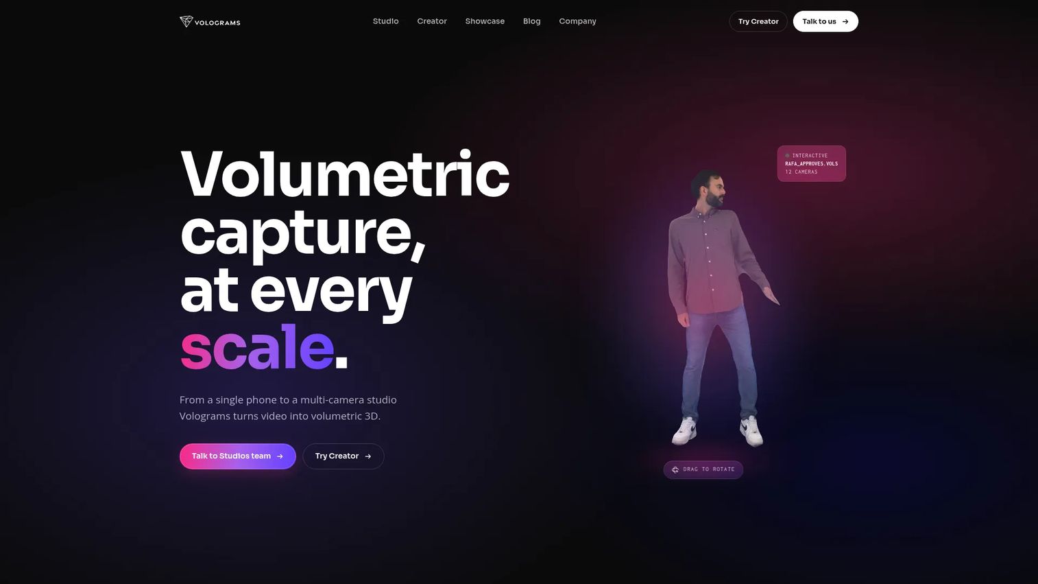 Volograms volumetric video capture for immersive virtual reality content