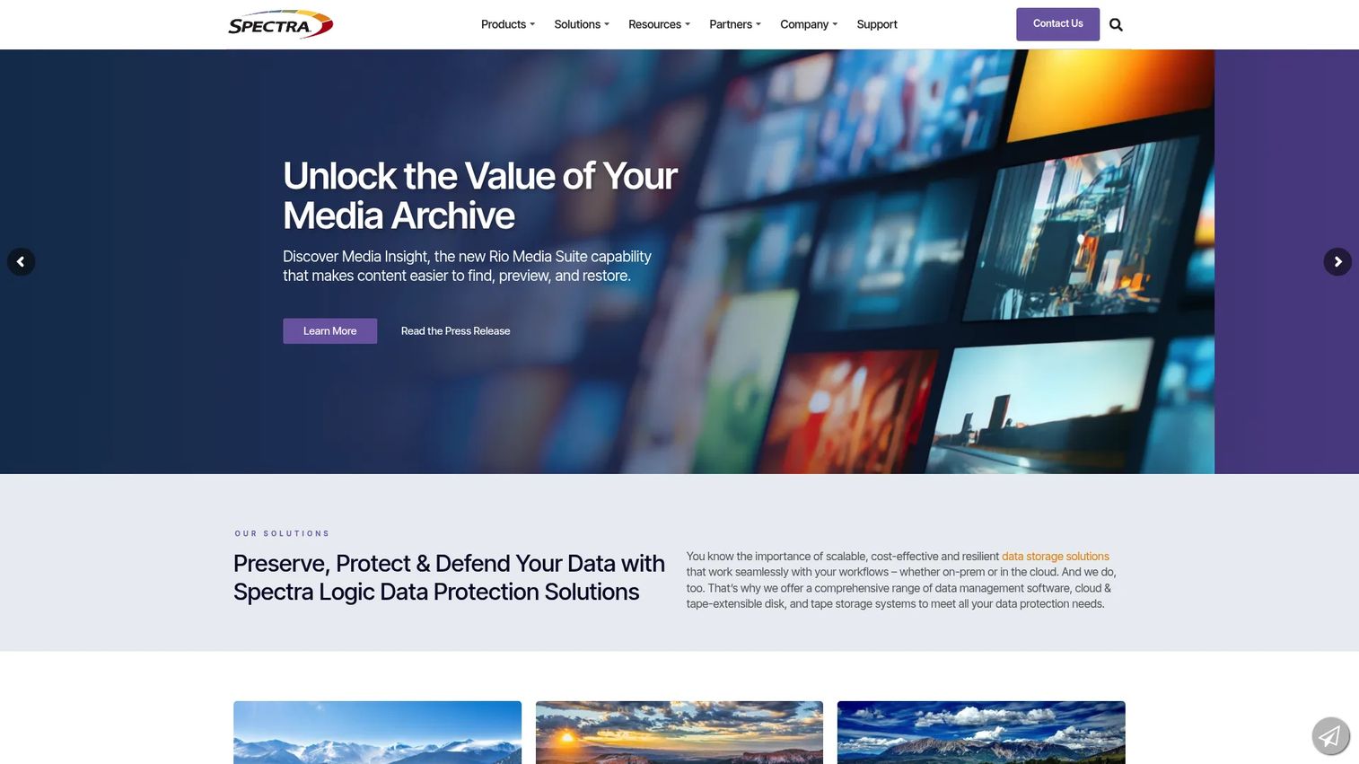 Spectra Logic tape archive and hybrid storage systems for long-term data retention