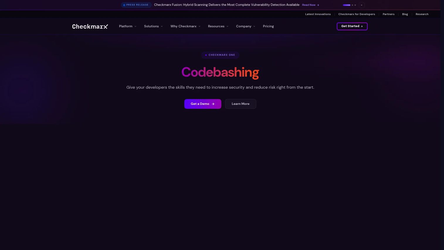 Checkmarx Codebashing application security training for developer remediation