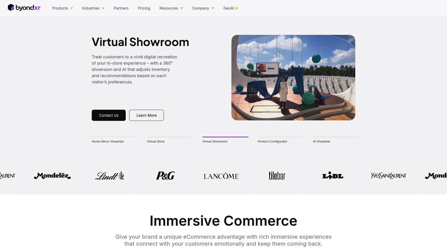 ByondXR virtual showroom for immersive retail experiences.