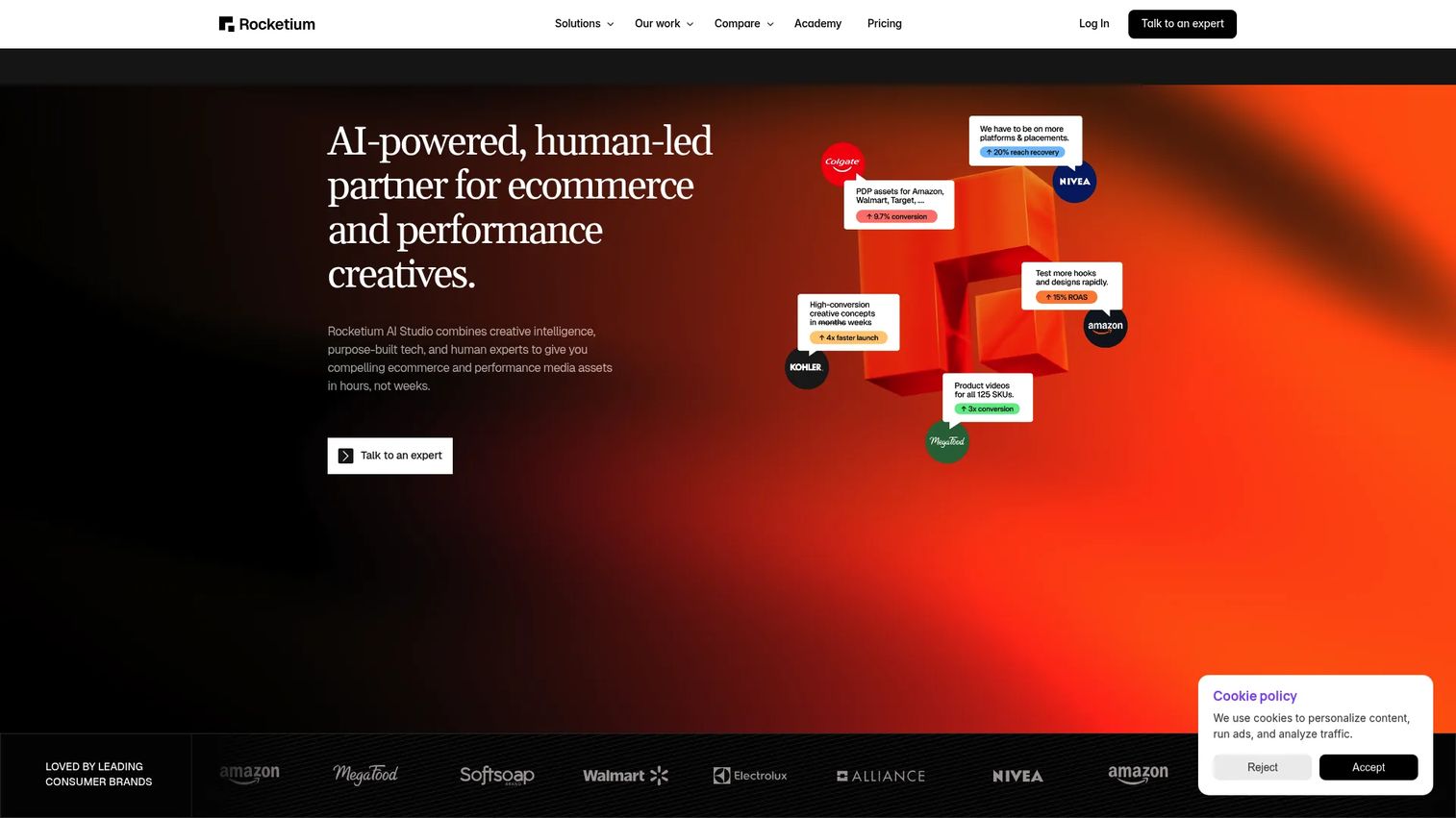 Rocketium creative automation software dashboard