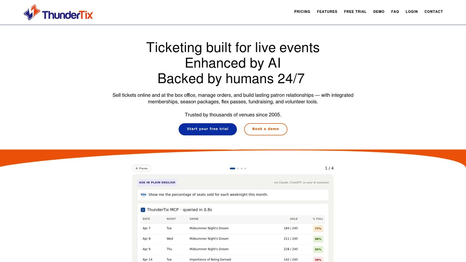 ThunderTix theater ticketing software