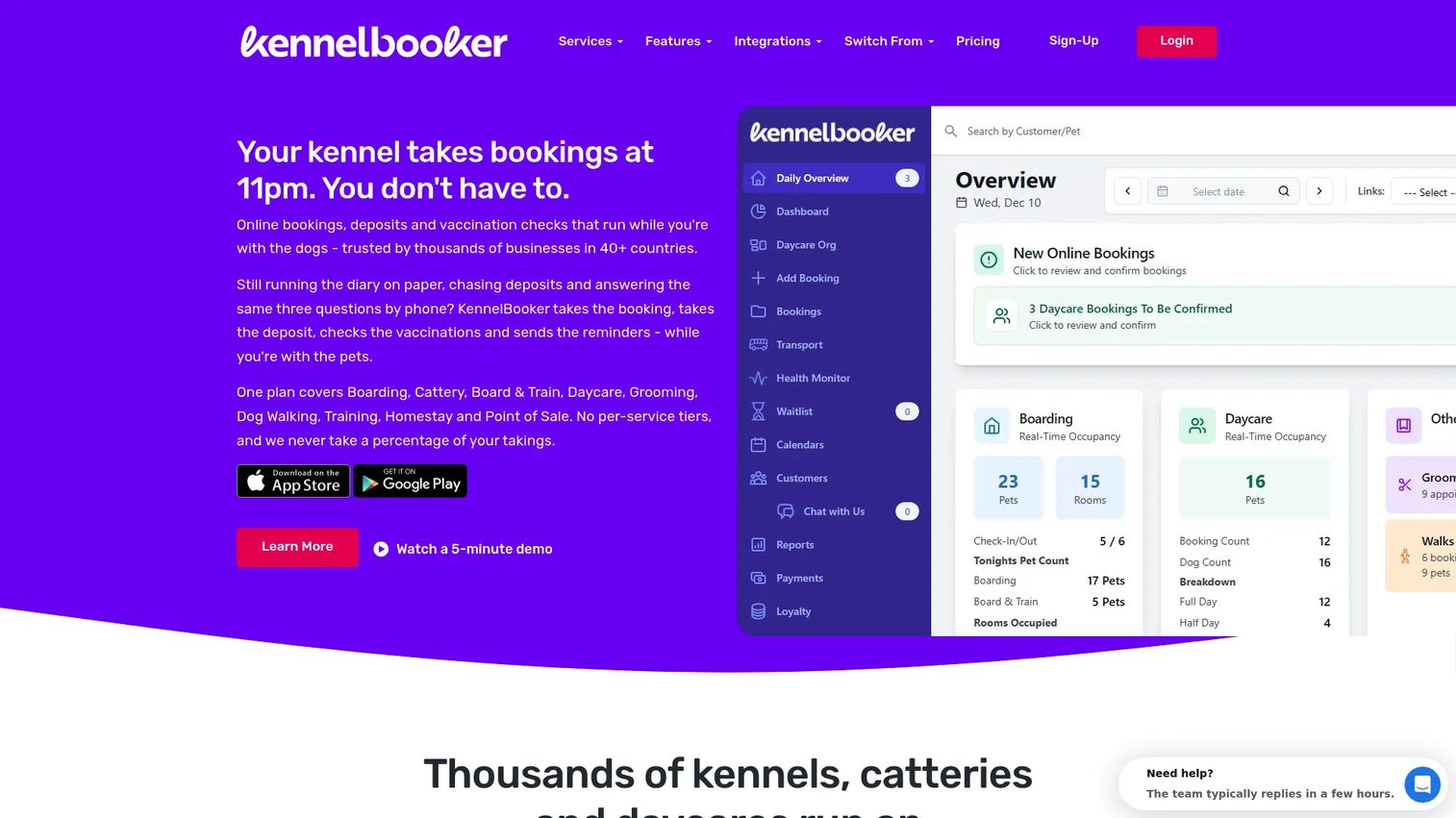 KennelBooker kennel management software