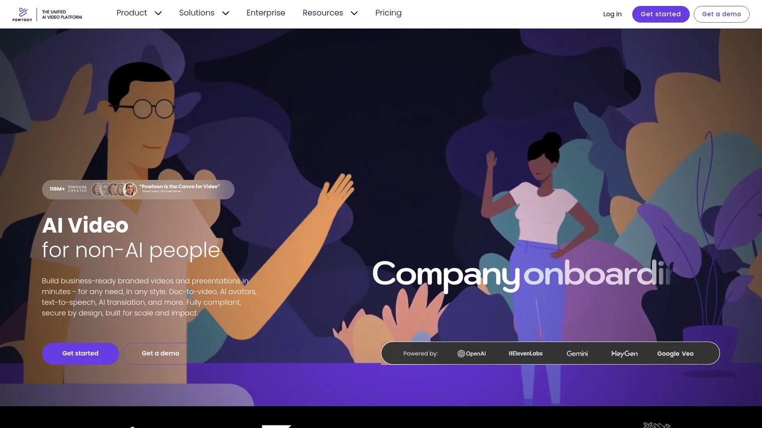PowToon animated training template editor