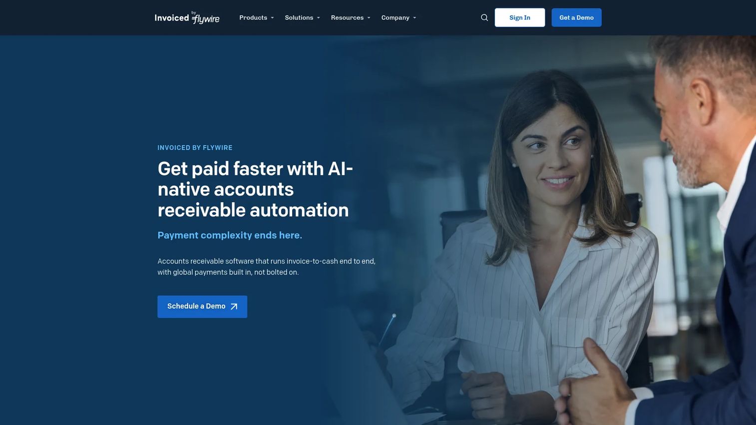 Invoiced customer payment portal and accounts receivable automation dashboard