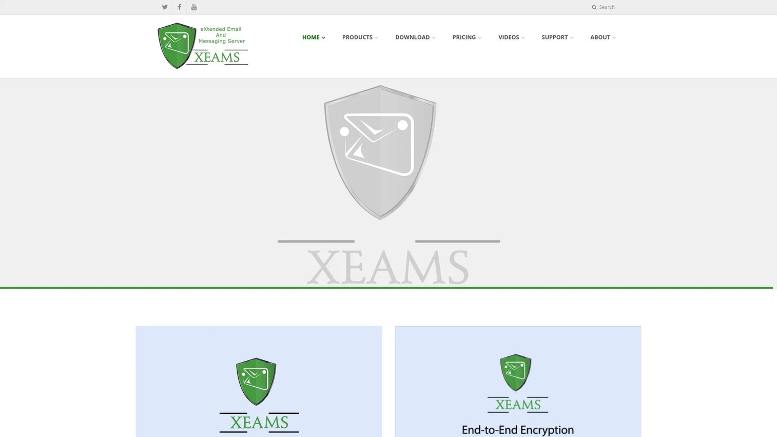Xeams homepage screenshot
