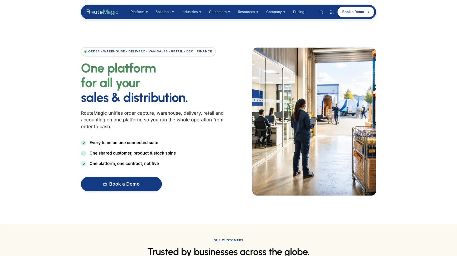 RouteMagic homepage screenshot