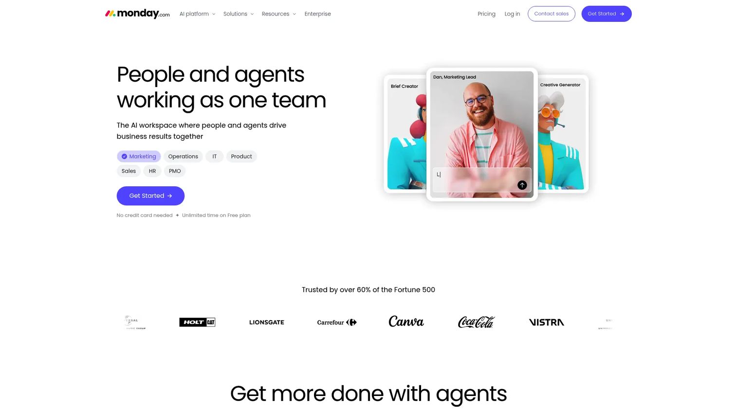 monday AI Workspace for project planning and documentation