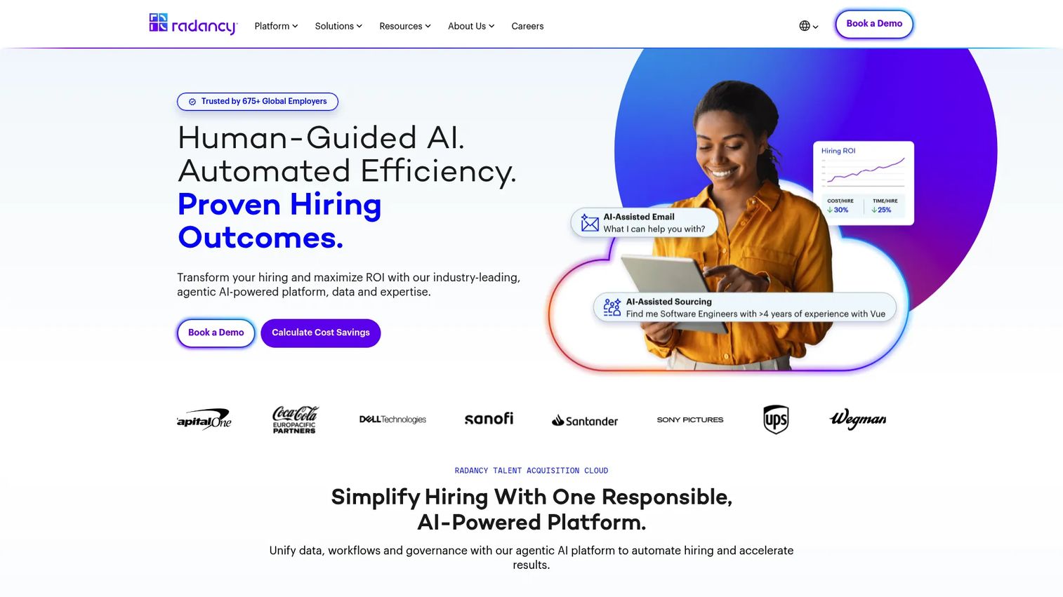 Radancy homepage screenshot
