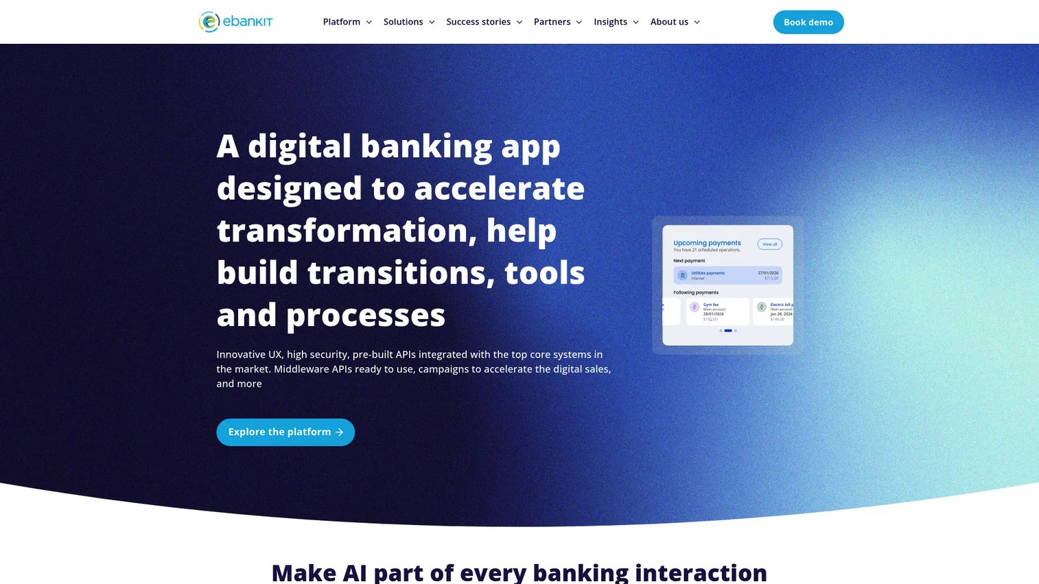 ebankIT Omnichannel Platform banking channels interface