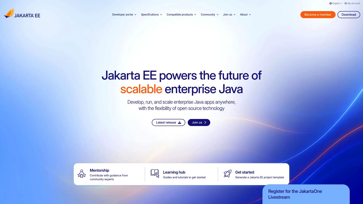 Jakarta EE enterprise Java specifications for web applications