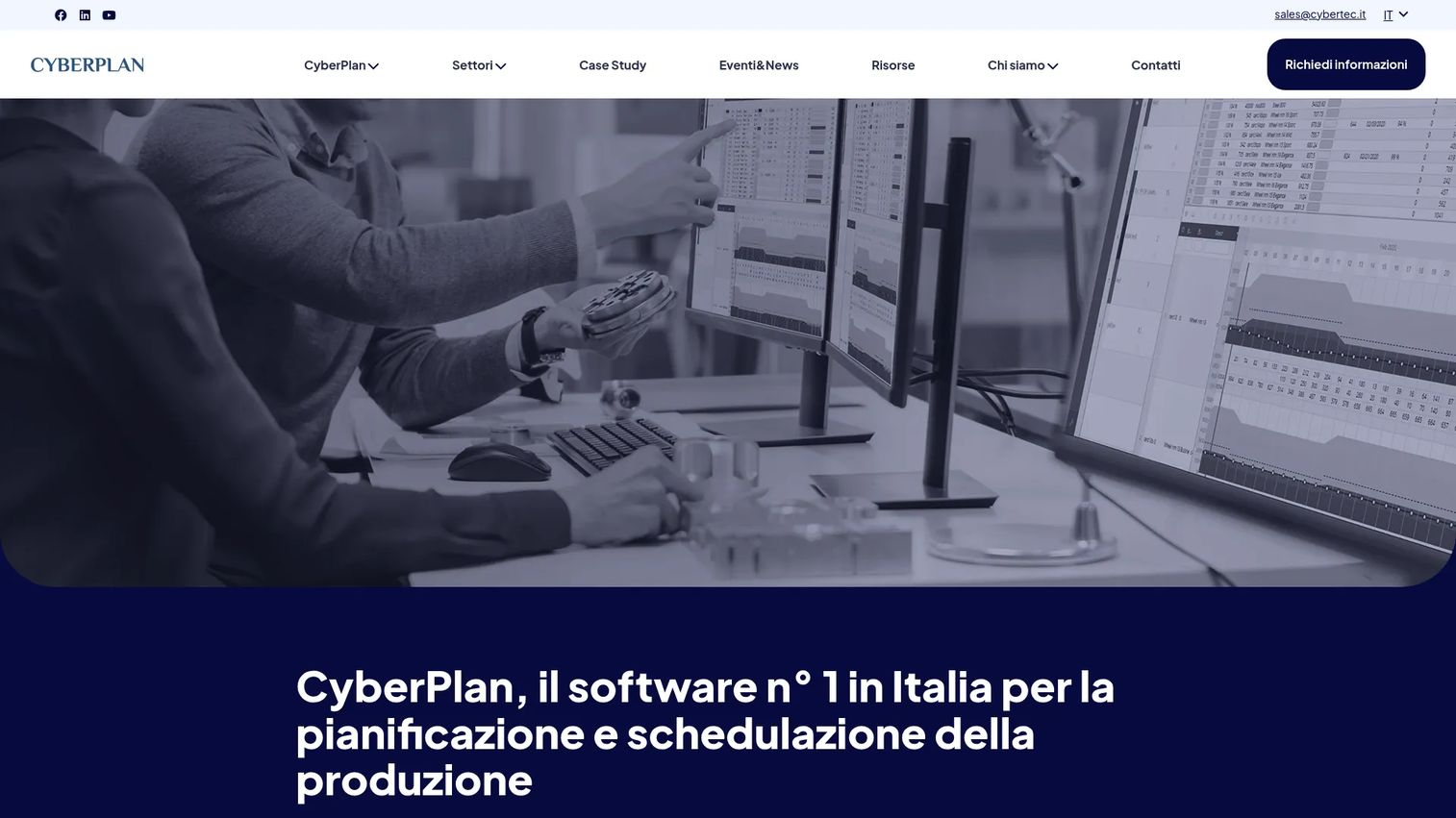 CyberPlan homepage screenshot