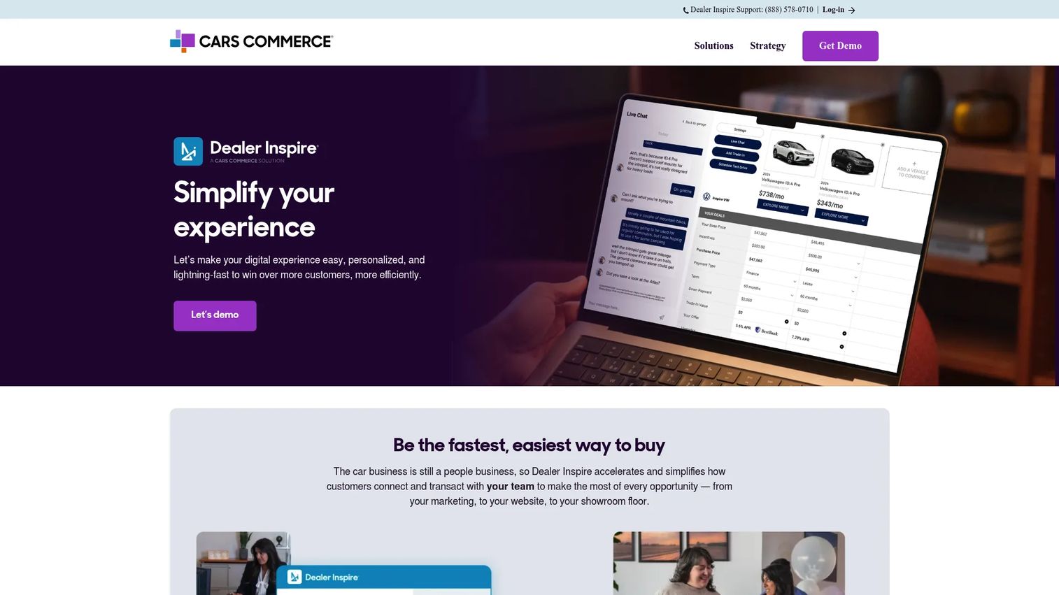 Dealer Inspire Online Shopper integrated into a dealership website