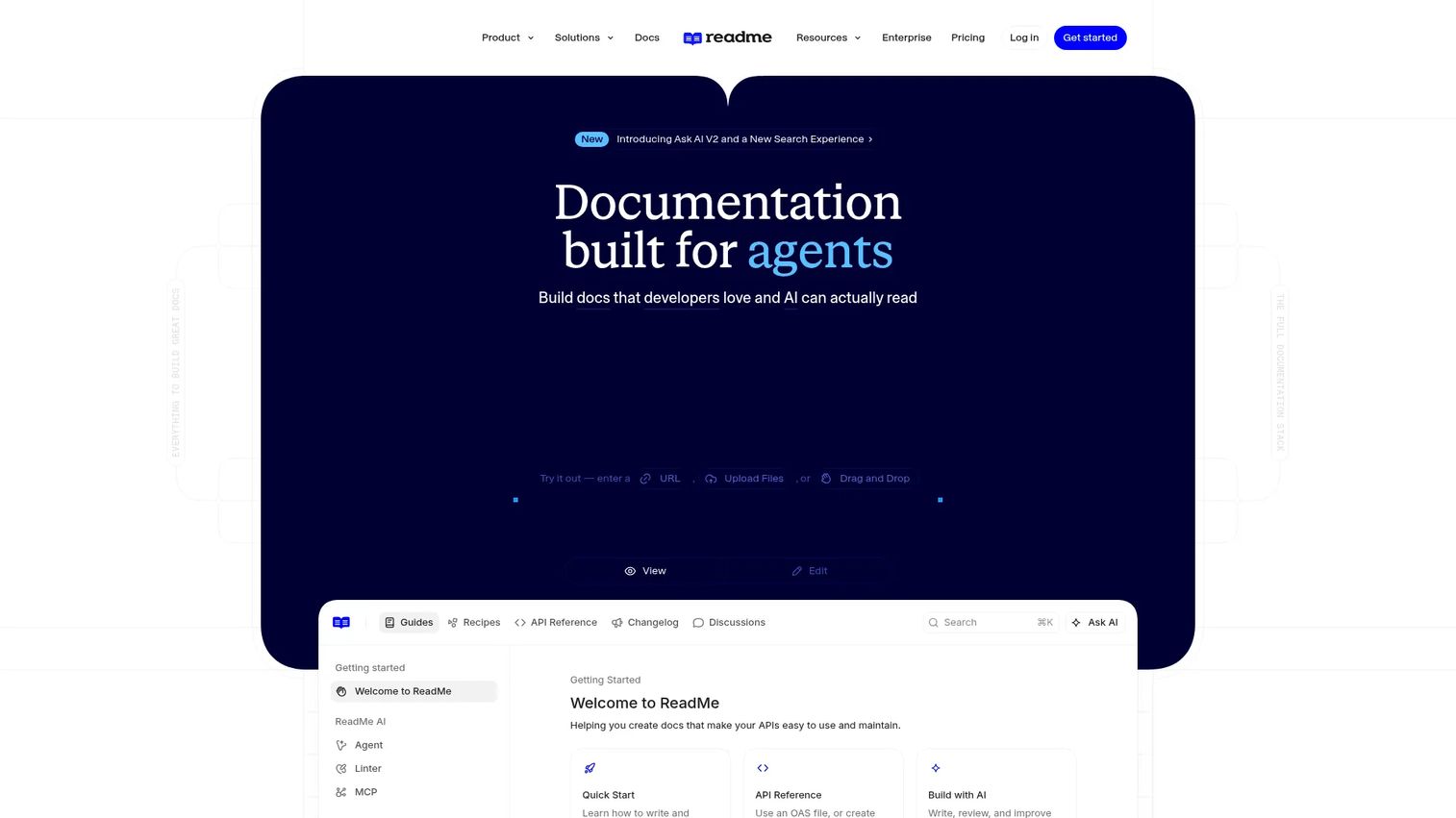 ReadMe API documentation portal screenshot