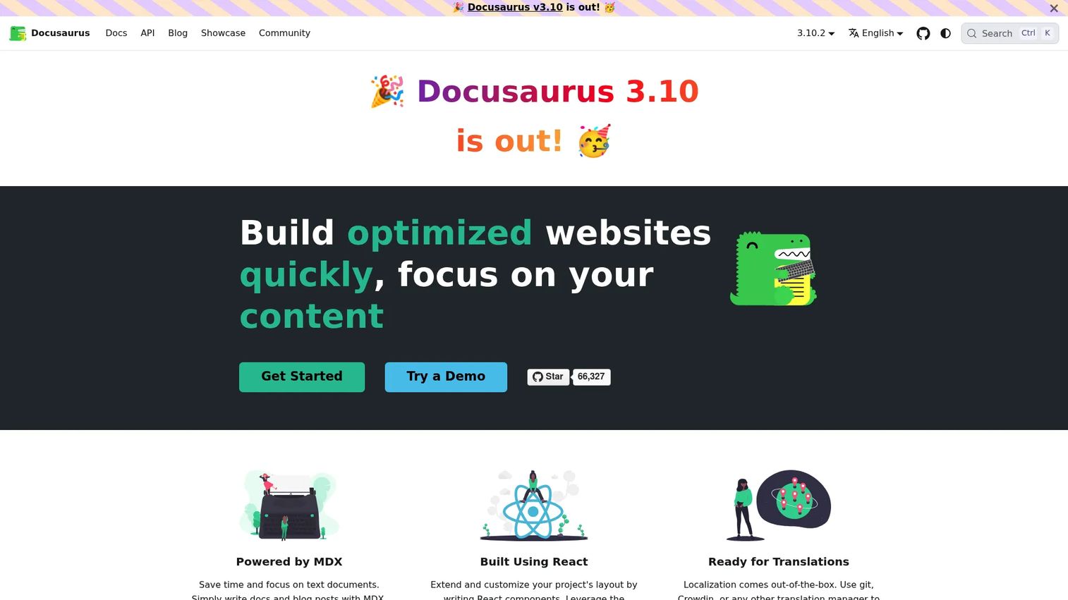 Docusaurus docs-as-code documentation site