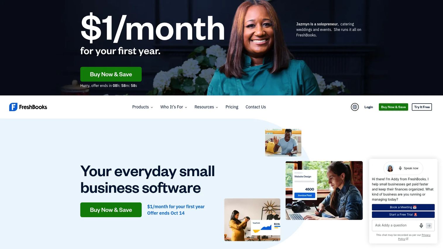 FreshBooks app showing mileage tracking for service business expenses