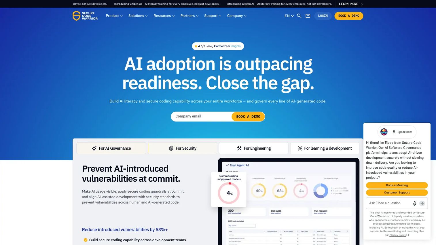 Secure Code Warrior secure coding training missions for software developers
