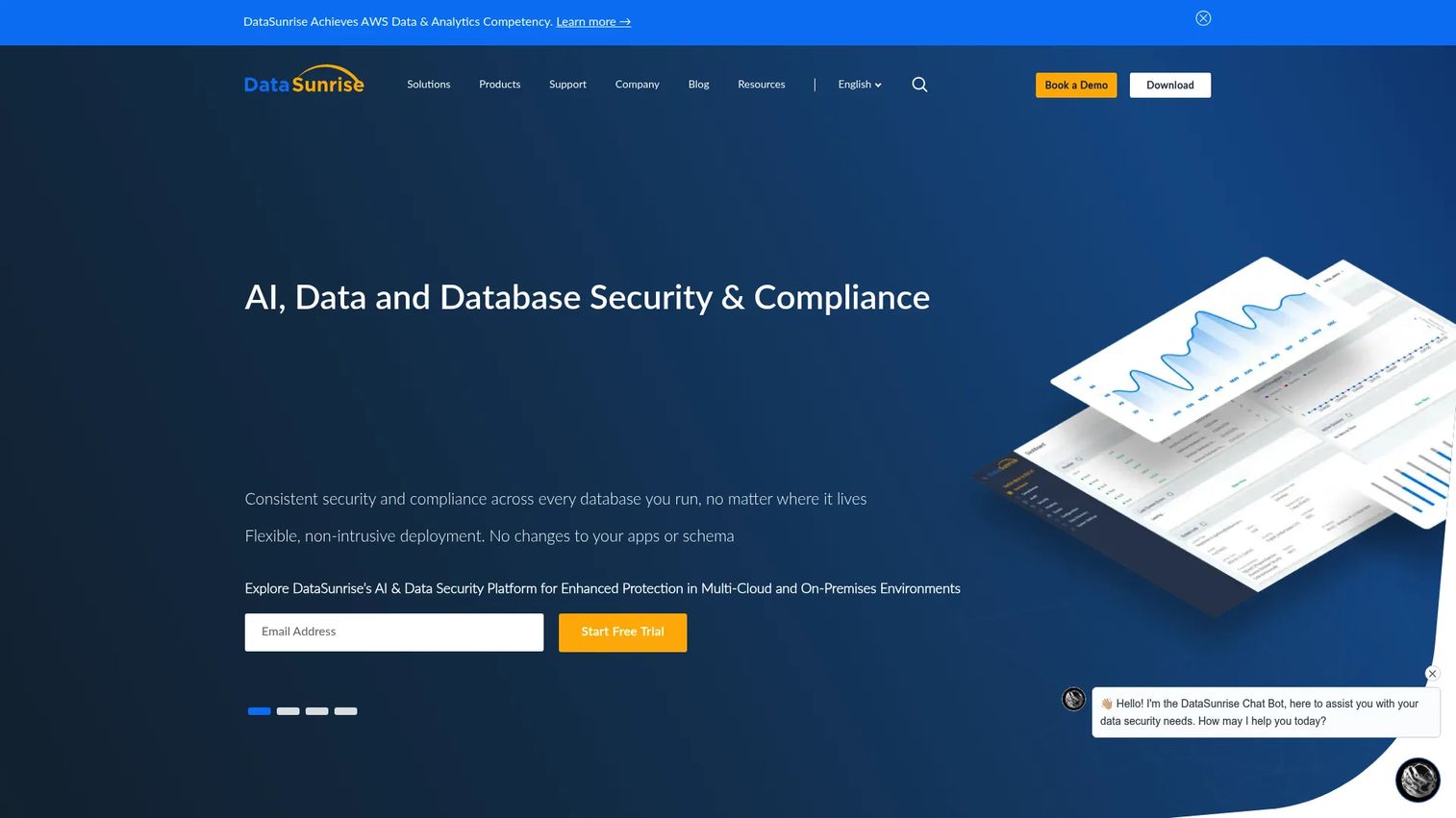DataSunrise database firewall and masking interface