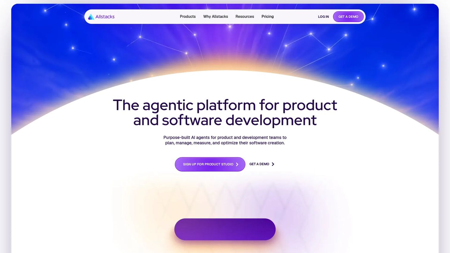 Allstacks value stream intelligence platform homepage