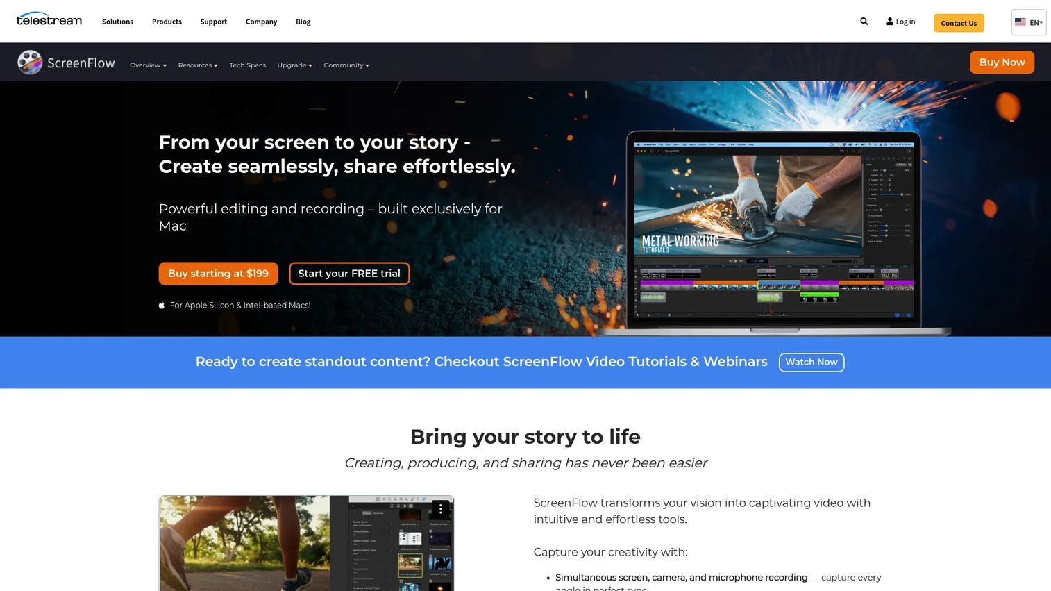 ScreenFlow Mac screen recording and video editing software