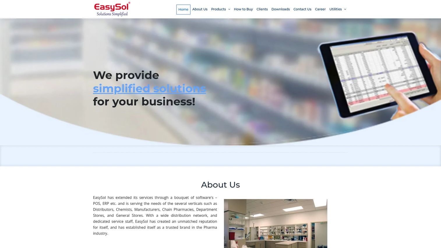 Easysol pharmaceutical distribution software inventory management screen