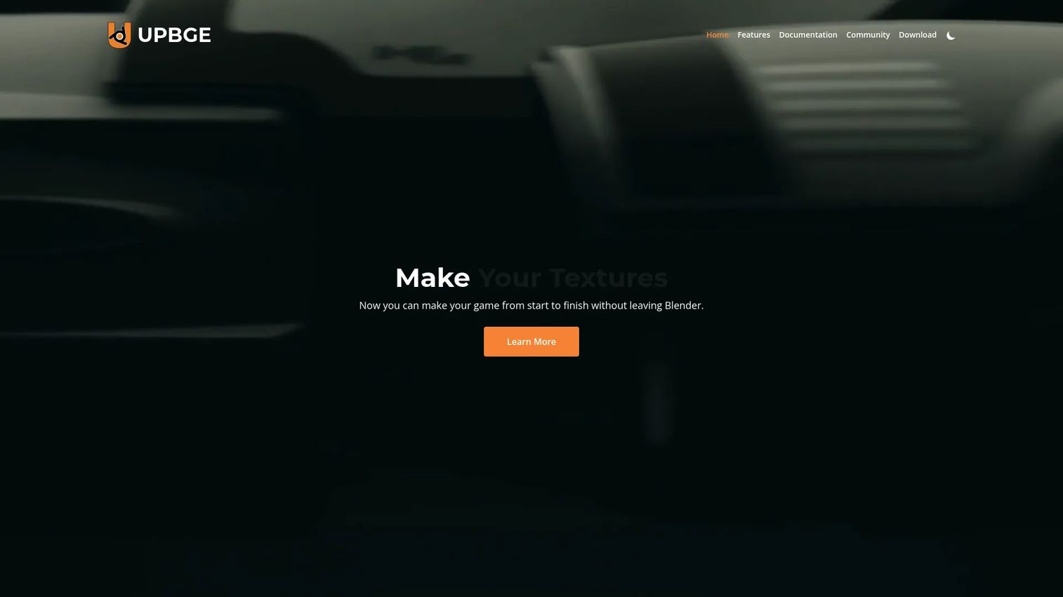 UPBGE Blender-based game engine interface