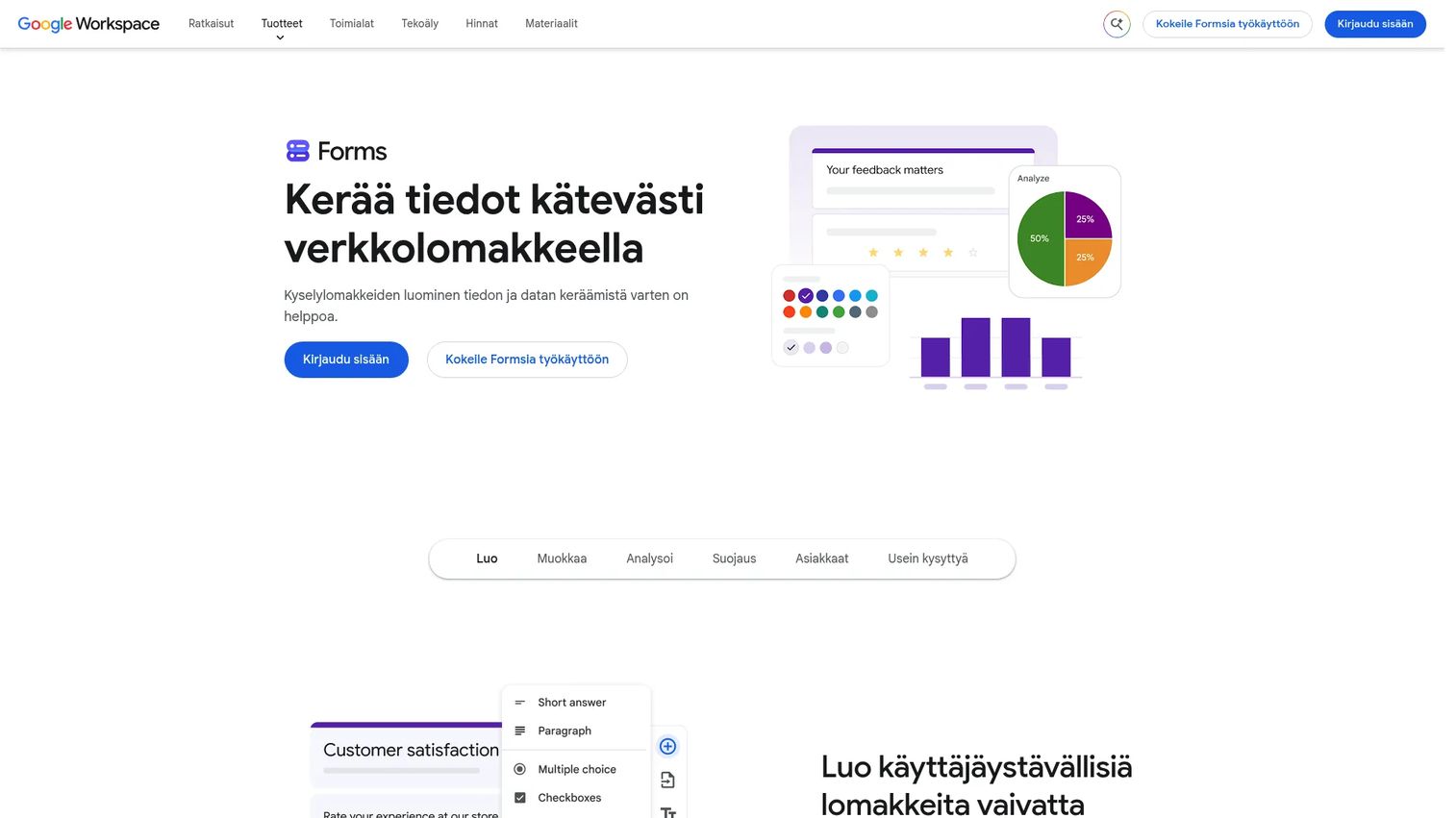 Google Forms survey builder for simple data collection