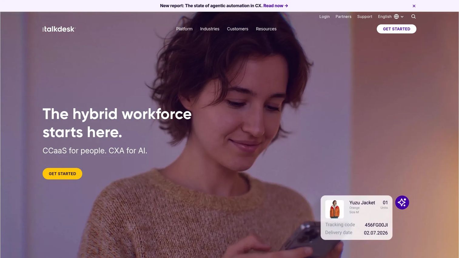 Talkdesk contact center AI observability software logo