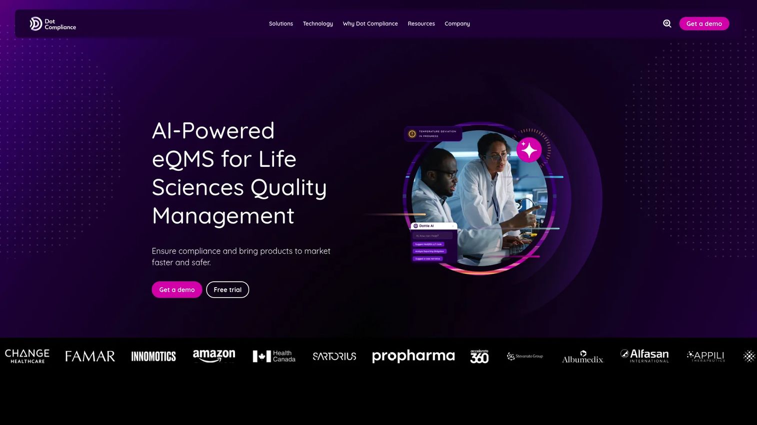 Dot Compliance Salesforce-native cloud QMS for life sciences and medical device quality workflows