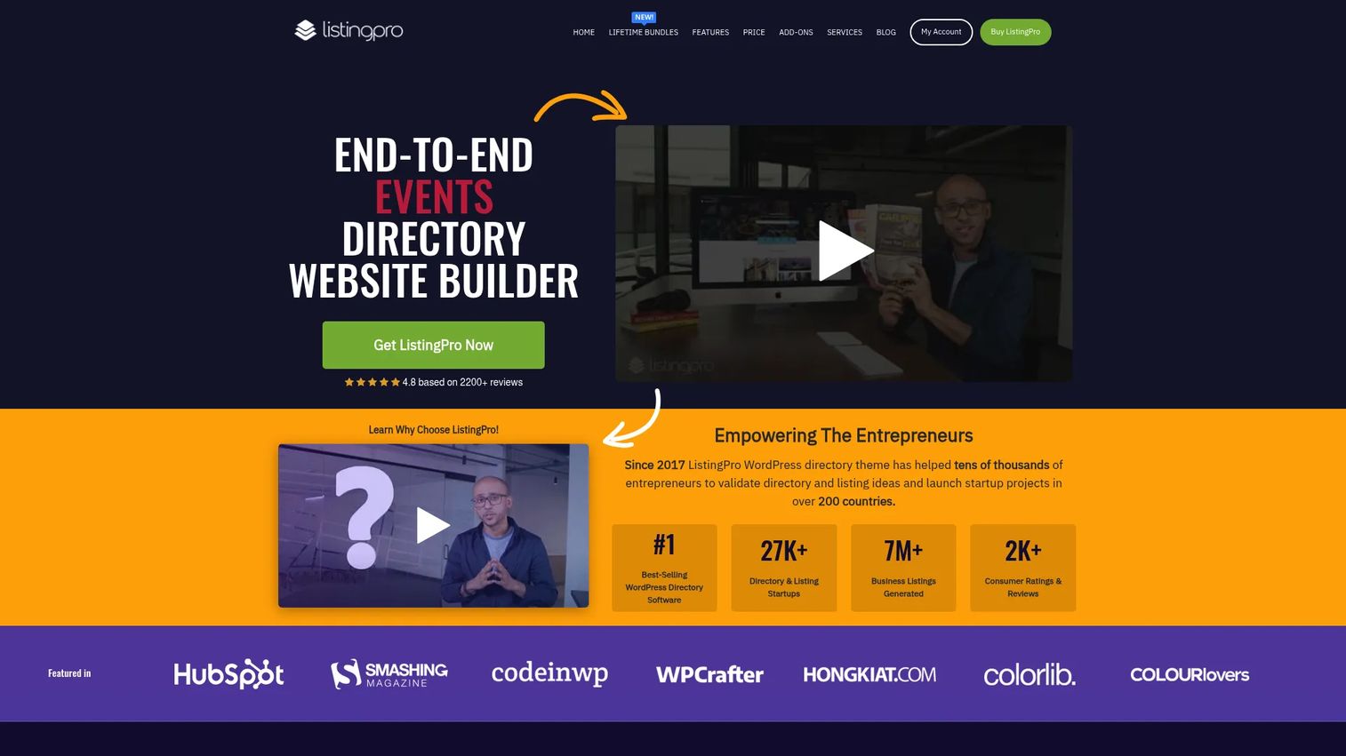 ListingProWP WordPress directory theme
