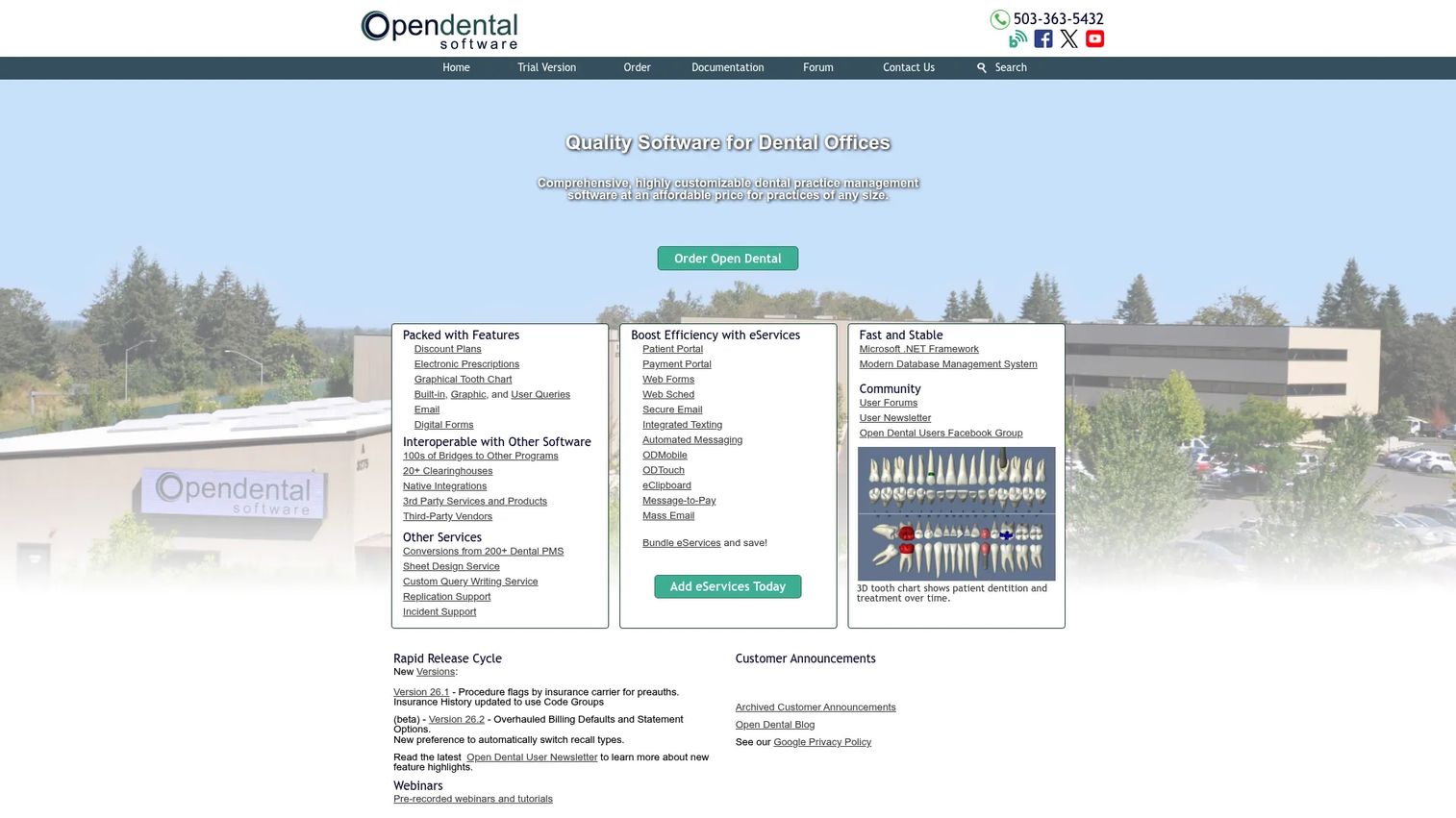 Open Dental practice management software