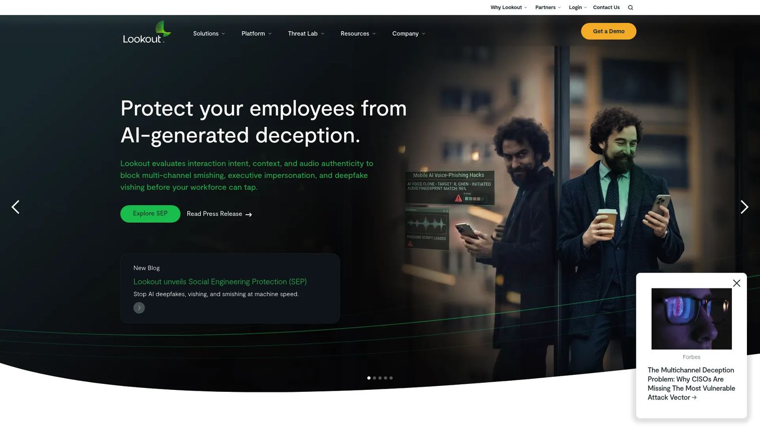 Lookout Embedded AppDefense for mobile app threat detection