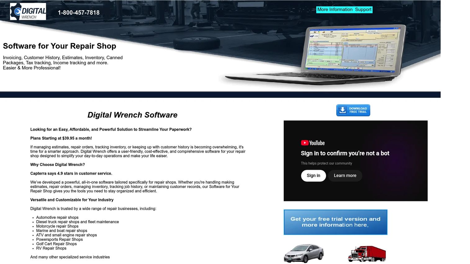 Digital Wrench marine repair software for work orders, labor, and parts