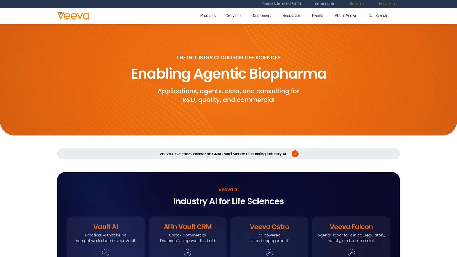 Veeva Systems homepage screenshot