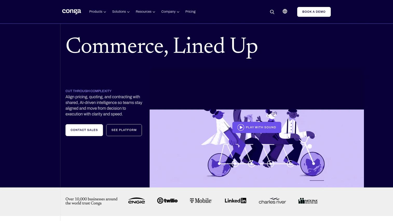 Conga website screenshot