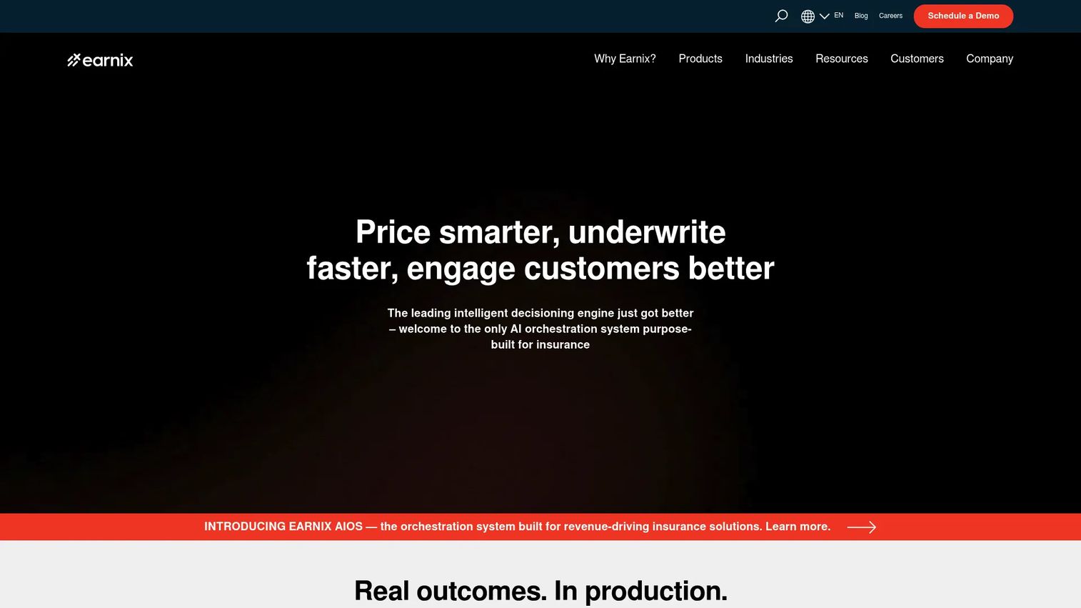 Earnix insurance pricing and rating analytics dashboard