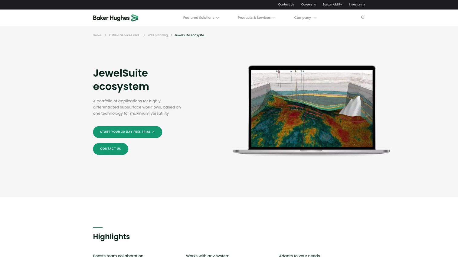 JewelSuite Geophysics displaying a structural geological model.