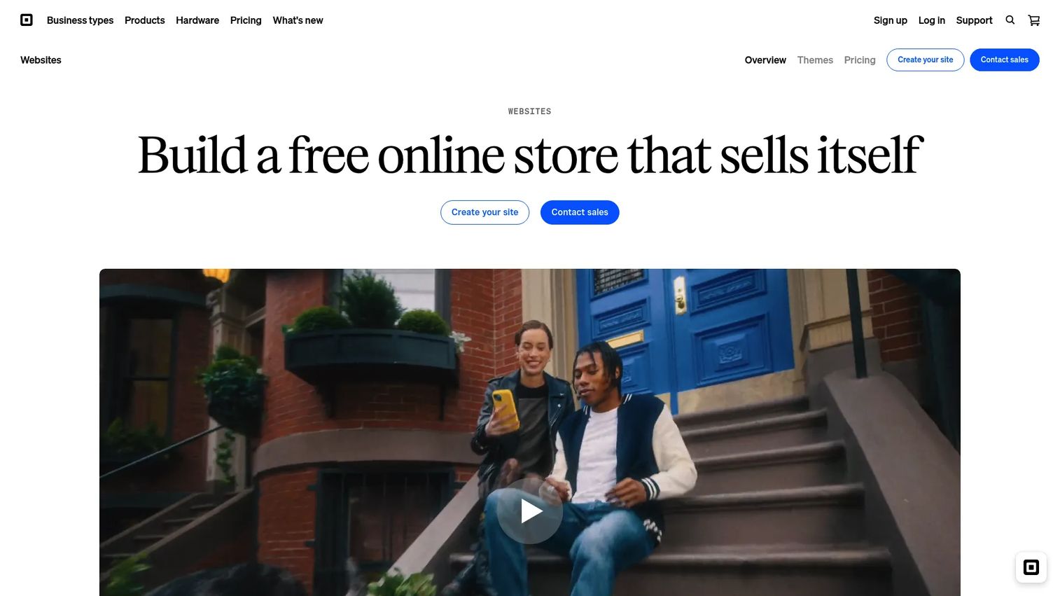 Square Online mobile commerce and POS dashboard