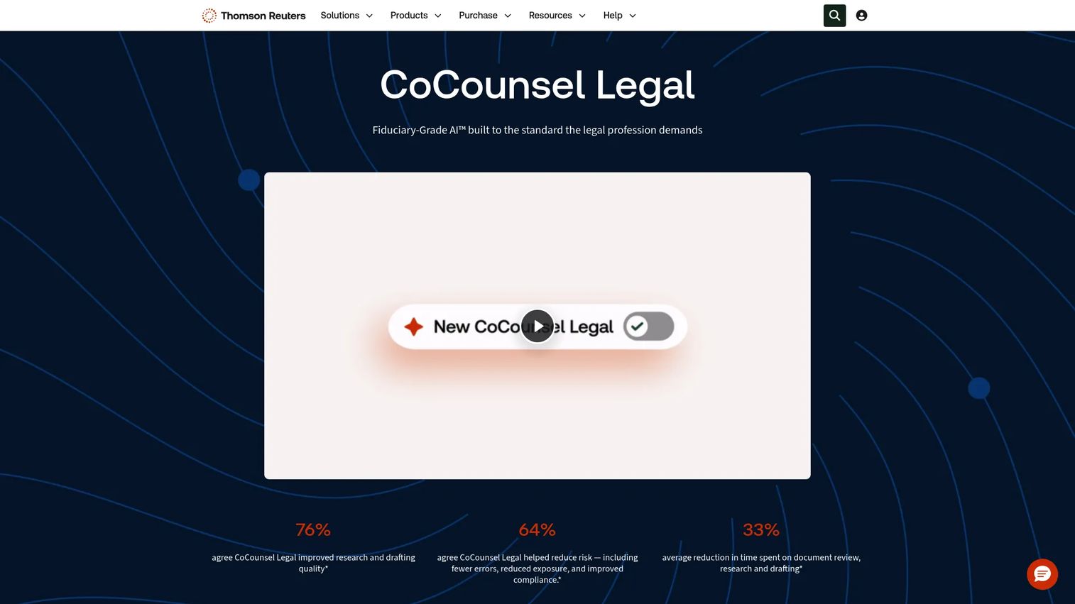 CoCounsel Legal homepage screenshot