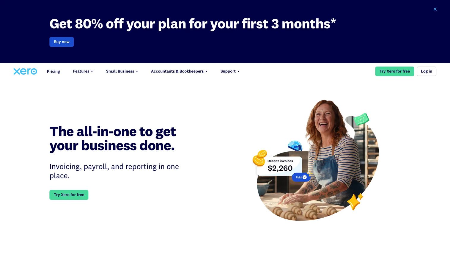 Xero cloud accounting ecommerce data integration dashboard