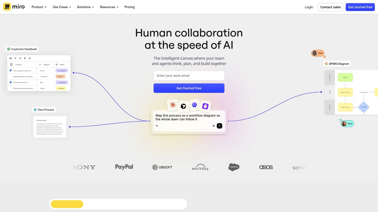 Miro visual collaboration whiteboard for workshops and lessons homepage