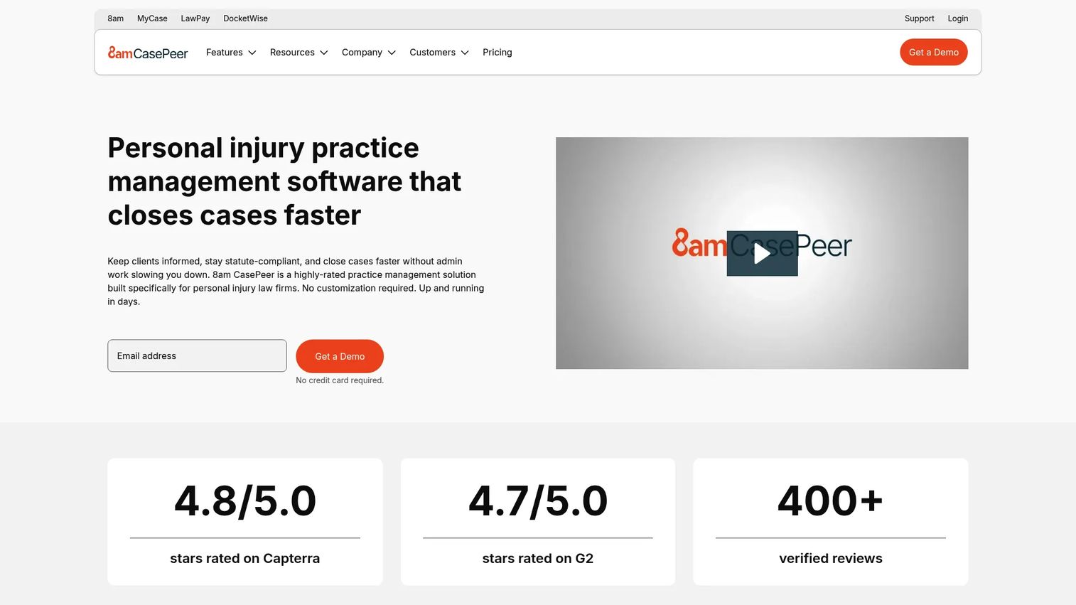 CASEpeer personal injury case management software