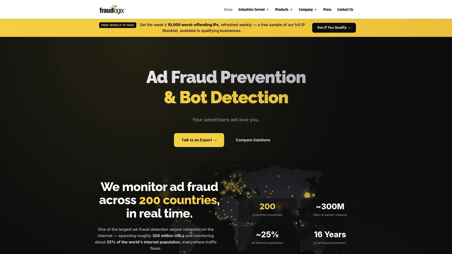 Fraudlogix ad fraud and IP risk scoring platform