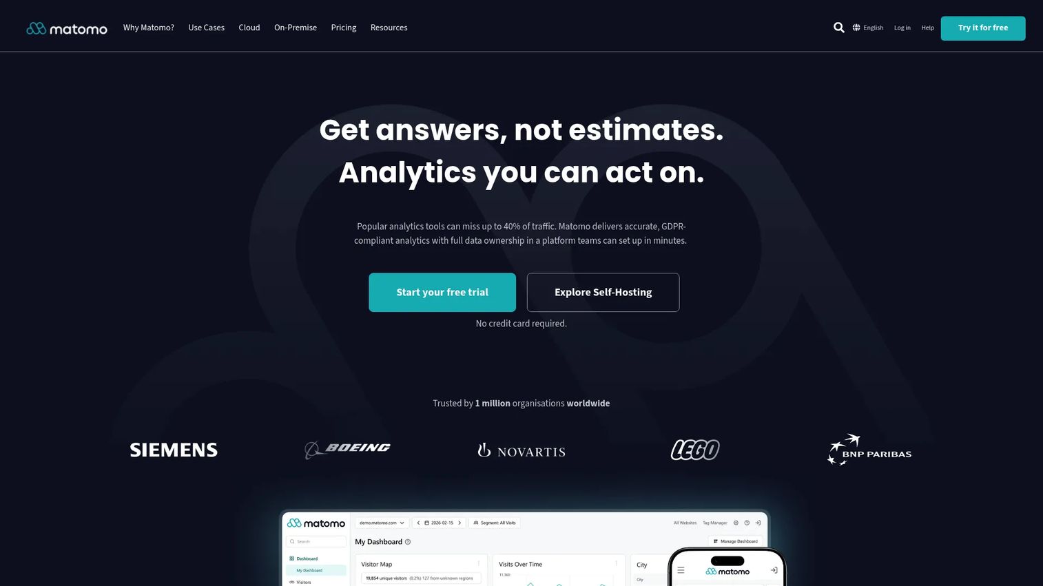 Matomo privacy-focused analytics platform
